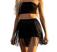 Ensemble Femme Western Franges Bohème Jupe Courte