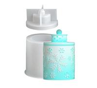 Ensemble festif en silicone gaufré pour créer des bocaux de rangement décoratifs pour cadeaux de vacances et organisation de la maison, artisanat réutilisable pour le rangement de bijoux