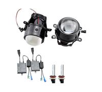 Ensemble Feux Antibrouillard Avant Pour Fiat Pour Doblo 263 2010-2023 2X Antibrouillard Phare Voiture Avant Diurne Lampe Assemblage Lumière LED Pare-chocs(HD Glass-HID-55W)