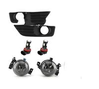 Ensemble feux antibrouillard Pour Ford Pour Focus MK2 2004-2010 Ensemble Phares Antibrouillard À LED Couvercles Phares Antibrouillard Cadre Calandre Kit Commutateur Fil(LED fog and covers)