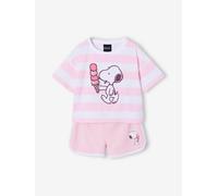 Ensemble fille rayé Snoopy rayé rose 4A