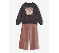 Ensemble fille sweat et pantalon anthracite 4A