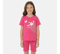 Ensemble Fille T-shirt Manches Courtes Et Bermuda Fushia 8A