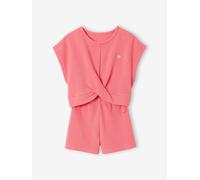 Ensemble fille t-shirt short en maille fantaisie rose 6A