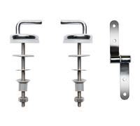 Ensemble fixation abattant WC charnière inox et visserie Wirquin 20718162, chromé