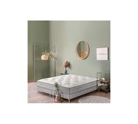 Ensemble FLEXION - Matelas ressorts ensachés + Sommier tapissier garnissage mémoire de forme 2x80x200