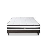 LITERIE - Ensemble FONTAINEBLEAU 160x200 cm - Matelas Ressorts ensachés + Sommier Bois