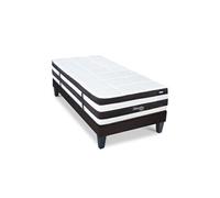 Ensemble FONTAINEBLEAU 90x190 cm - Matelas Ressorts ensachés + Sommier Bois