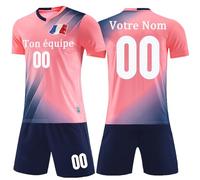 Ensemble Foot Enfant Personnalisé Maillot Football n'importe Quel Nom Numéro Logo Maillot Equipe de France Football Enfant Garçon Maillot de Foot