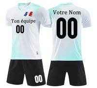 Ensemble Foot Enfant Personnalisé Maillot Football n'importe Quel Nom Numéro Logo Maillot Equipe de France Football Enfant Garçon Maillot de Foot