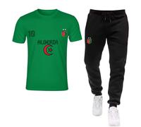 Ensemble Foot Homme Style Algérie - Maillot & Jogging Fin - Look Sport Léger (Taille L,Couleur Blanc)
