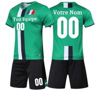 Ensemble Foot Personnalisé Tshirt Foot et Short avec Nom, Numéro, Logo de L'Équipe Personnalisé Maillot de Foot