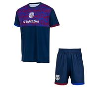 Ensemble Football Maillot Short Barça Enfant garçon - Collection Officielle FC Barcelone - 10 Ans