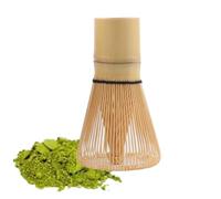 Ensemble Fouet à thé vert matcha de qualité supérieure en bambou - Outil de préparation de poudre de matcha - pour la cérémonie du thé, la boisson
