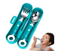 Ensemble fourchette et cuillère pour bébé,Ensemble d'argenterie pour bébé Ustensiles pour tout-petits - Ensemble de couverts pour, fourchettes et cuillères pour l'auto-alimentation, Puzzlegame