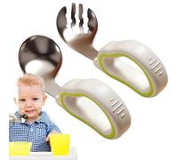 Ensemble fourchette et cuillère pour tout-petits,Cuillères et fourchettes pour tout-petits, Fourchettes à cuillère pour tout-petits en argenterie pour bébé, Ensemble de couverts pour bébé,