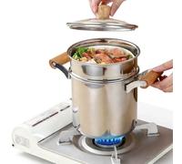 Ensemble friteuse avec panier filtrant et poignée d'extension, friteuse en acier inoxydable 304 avec pinces, pour frire du poisson, des crevettes, des nuggets de poulet et des frites