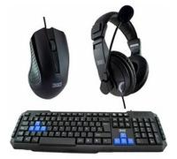Ensemble Gaming 3GO COMBODRILEH2 Espagnol Qwerty Noir Multicouleur Noir G