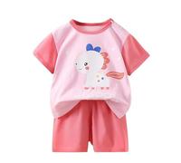Ensemble Garçon Été Tenue d'été pour garçon ensemble deux pièces t-shirt manches courtes short jeu décontractée tout-petits 0-6 ans confortable respirante quotidienne école activités plein air (9-18 M