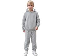 Ensemble Garçon Sweat-Shirt à Capuche et Pantalon Long Tenue Complète 2 Pièces en Coton Uni Manches Longues Vêtement de Loisir Confortable pour École et Weekend 3-8 Ans