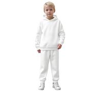 Ensemble Garçon Sweat-Shirt à Capuche et Pantalon Long Tenue Complète 2 Pièces en Coton Uni Manches Longues Vêtement de Loisir Confortable pour École et Weekend 3-8 Ans