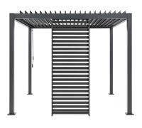 Pergola bioclimatique - GAYA - Structure en aluminium et en acier - Gris - 3 x 3 m