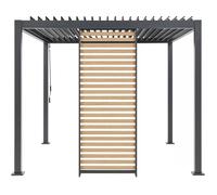 Generique Pergola bioclimatique Gaya – aluminium et acier – 290x290xh240 cm – Gris