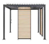 Generique Pergola bioclimatique Gaya – aluminium et acier – 290x290xh240 cm – Gris