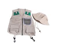 ＡＷＨＡＯ Ensemble Gilet et Chapeau D'explorateur pour Enfants de 3 à 12 Ans