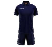 Givova Play Short Sleeve Set Bleu M