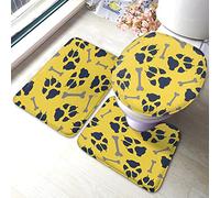 Ensemble Griffe de Chien Animaux Mignons Chiot Chat Empreinte Patte os salle3 pièces siège de Toilette Couvercle Couverture Tapis antidérapant antidéra