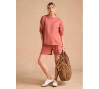 Ensemble grossesse Cool Mom sweat et short en molleton terracotta 38/40