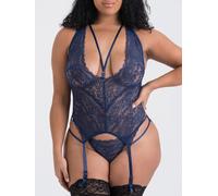 Ensemble guêpière dentelle Late Night Liaison bleu OSQ