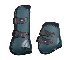 Ensemble guêtres antérieurs et protège boulets pour cheval QHP Vert Full