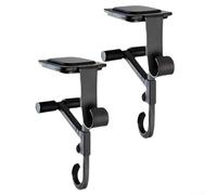 Ensemble guirlande de cheminée et support de chaussette en fonte à double crochet réglable avec rembourrage de protection, cintres robustes pour décorations de vacances, convient pour 21,6 cm