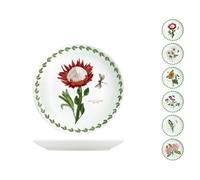 Ensemble H&H Neuf 6 Assiettes À Fruits Fleurs En Porcelaine 21 Cm