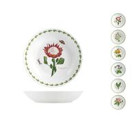 Ensemble H&H Neuf 6 Assiettes Creuses Fleurs En Porcelaine 20 Cm