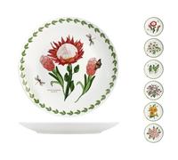 Ensemble H&H Neuf 6 Assiettes Plates Fleurs En Porcelaine Décorée 27 Cm