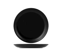Ensemble H&H Neuf 6 Assiettes Plates, Noir, Porcelaine, 23,5cm