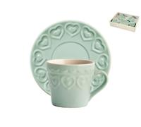 Ensemble H&H Nouveau 4 Tasses À Café Fairylove Eau Marine Avec Soucoupe Cc
