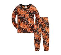 Ensemble Halloween Enfant Garcon Quatre Saisons 1 à 6 Ans Ensembles De Pyjama Enfant Festival ImpriméS Mignon Costume Pantalon à Manches Longues Fashion DéContracté Ample Maison (Orange, 18-24 Mois)