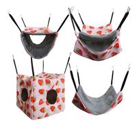 Ensemble Hamac Pour Hamster - 4 Pièces Tunnel Respirant Pour Furet, Accessoires De Cage Pour Petits Animaux, Lit De Couchage Antidérapant | Tissu Doux Avec Coutures Renforcées | Solution De Re