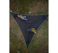 Ensemble hamac triangulaire portable pour plusieurs personnes, mobilier de camping extérieur, hamac anti-basculement renforcé, système de tente à montage rapide, lit de camp en filet, comprend 3 boucl