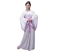 Ensemble Hanfu Femme avec Masque Décoratif et éventail Pliant, Tenue Traditionnel Chinoise pour Cosplay, Festival, Spectacle et événements culturels Costume Traditionnel Chinois Ancien Hanfu Robes