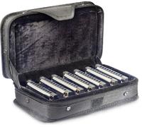 Ensemble Harmonicas Blues Stagg Bb Argent Avec Étui Cuivre BJH-B20 SET1