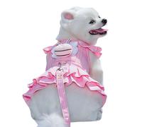 Ensemble harnais anti-traction pour animal de compagnie, robe en jean avec anneau en D et épingle à abeille, harnais rembourré en maille pour chiot et chiot pour l'entraînement, la marche, taille M