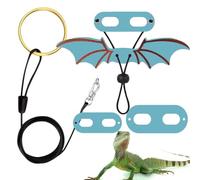 Ensemble harnais et harnais pour reptiles - Dragons barbus - Sangles réglables - Tailles disponibles - Pour l'extérieur - Utilisation d'ailes de chauve-souris - Pour petits animaux de compagnie