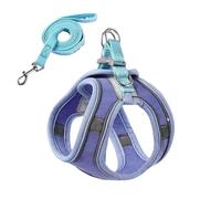 Ensemble harnais et laisse anti-fugue pour chat, style gilet confortable pour une promenade en plein air sûre, harnais réfléchissant réglable pour l'aventure, contrôle facile pour l'entraînement en