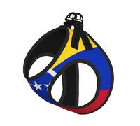 Ensemble harnais et laisse avec imprimé drapeau du Venezuela pour chats et chiens, réfléchissant, réglable, gilet en maille douce et respirante avec laisse anti-fuite, pour petits animaux de compagnie
