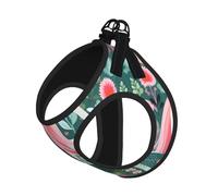 Ensemble harnais et laisse doux pour animal domestique - Motif licorne avec poils roses - Harnais en maille réglable pour chiens et chats de petite, grande et grande taille